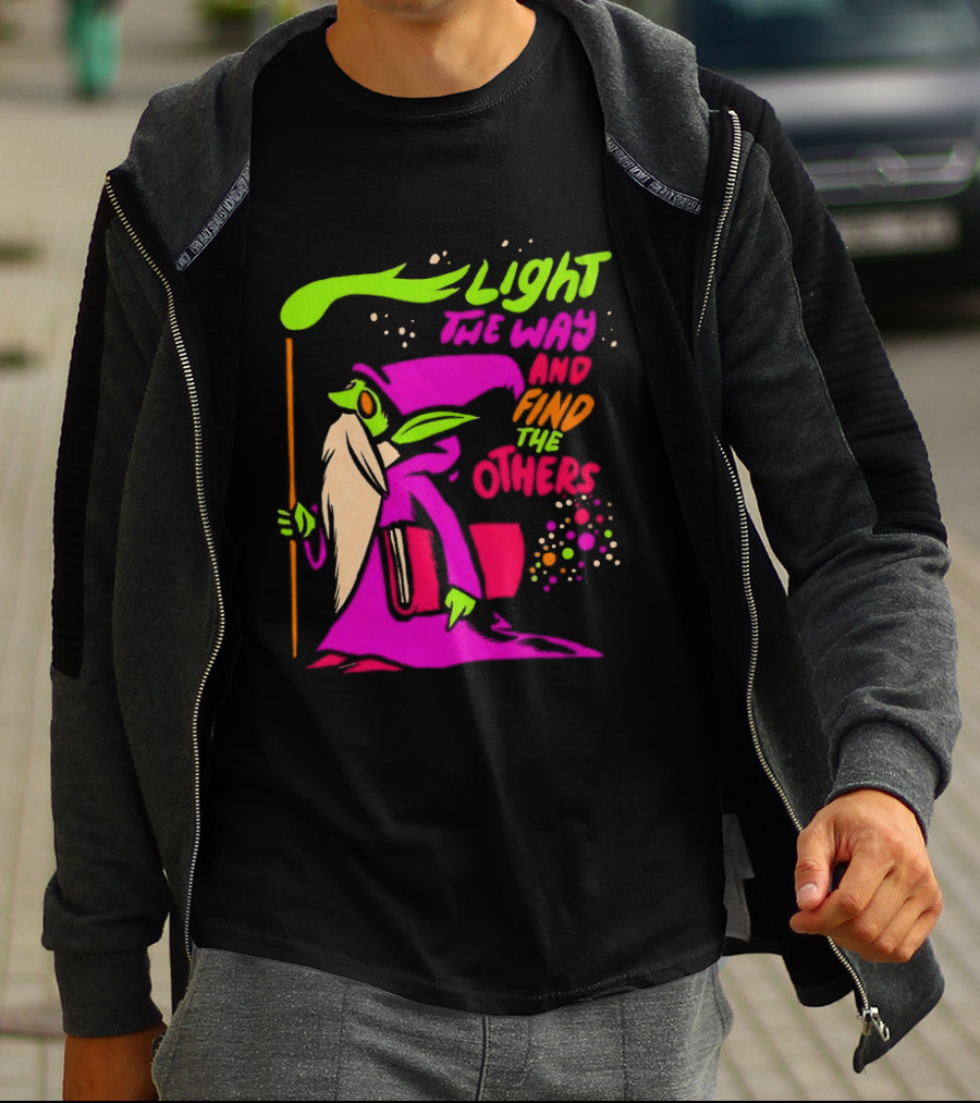 Light The Way Find The Others Psychedelic Wizard T-Shirt