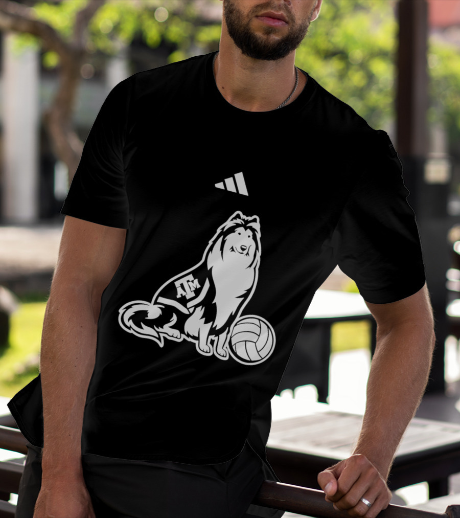 Adidas Texas A&M Aggies Volleyball Reveille Dog T-Shirt