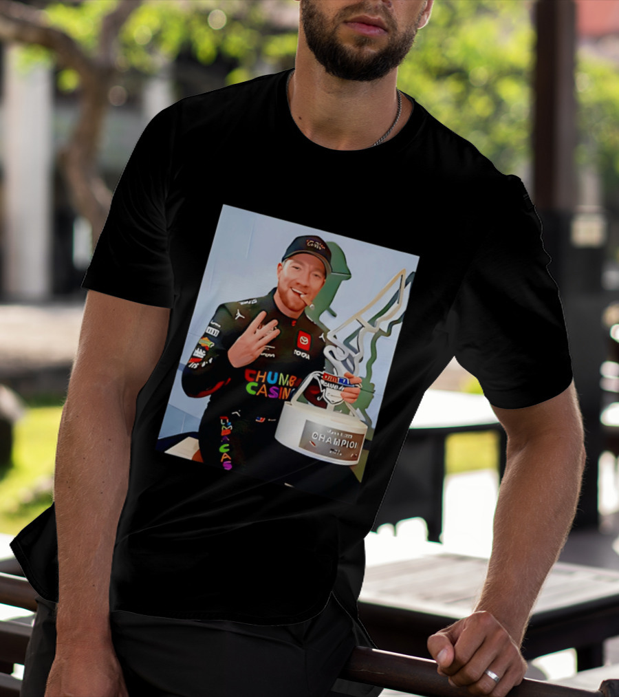 Tyler Reddick Three Peat Champion Cigar Chumba Casino Racing Suit T-Shirt