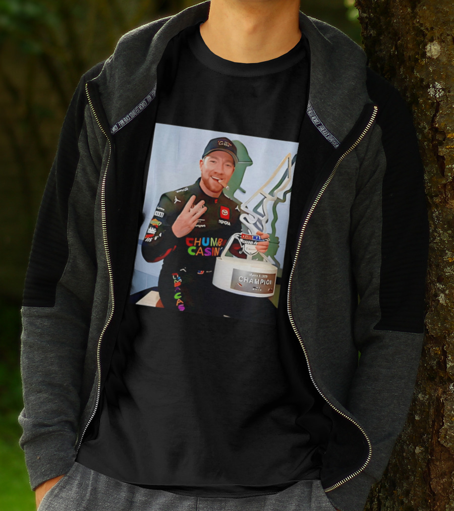 Tyler Reddick Three Peat Champion Cigar Chumba Casino Racing Suit T-Shirt