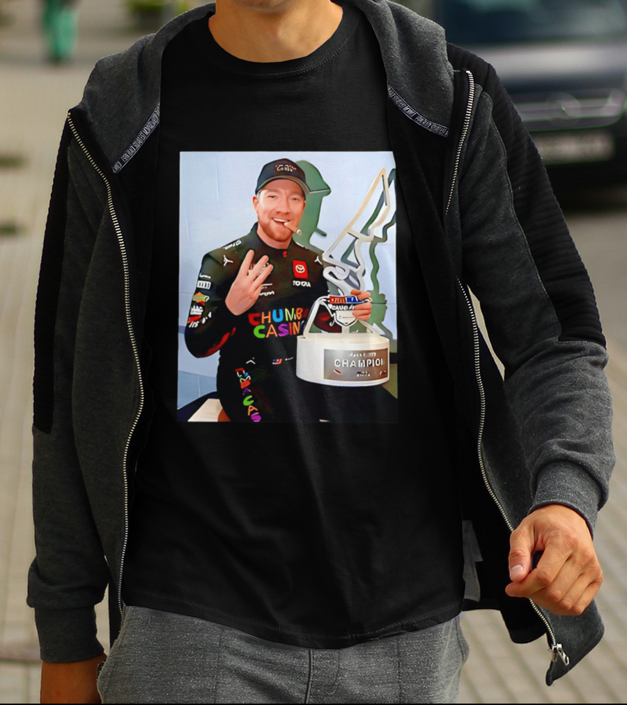 Tyler Reddick Three Peat Champion Cigar Chumba Casino Racing Suit T-Shirt