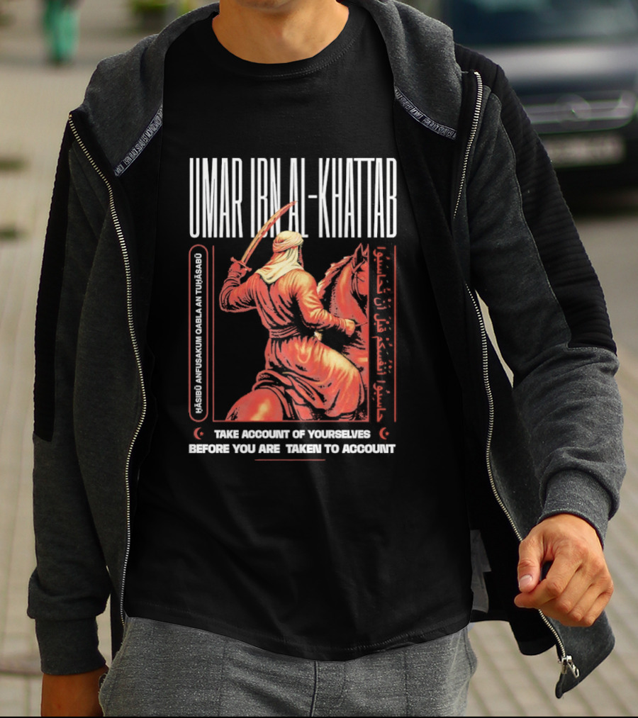 Umar Ibn Al Khattab Take Account Of Yourselves Before You Are Taken To Account Warrior Horseman T-Shirt