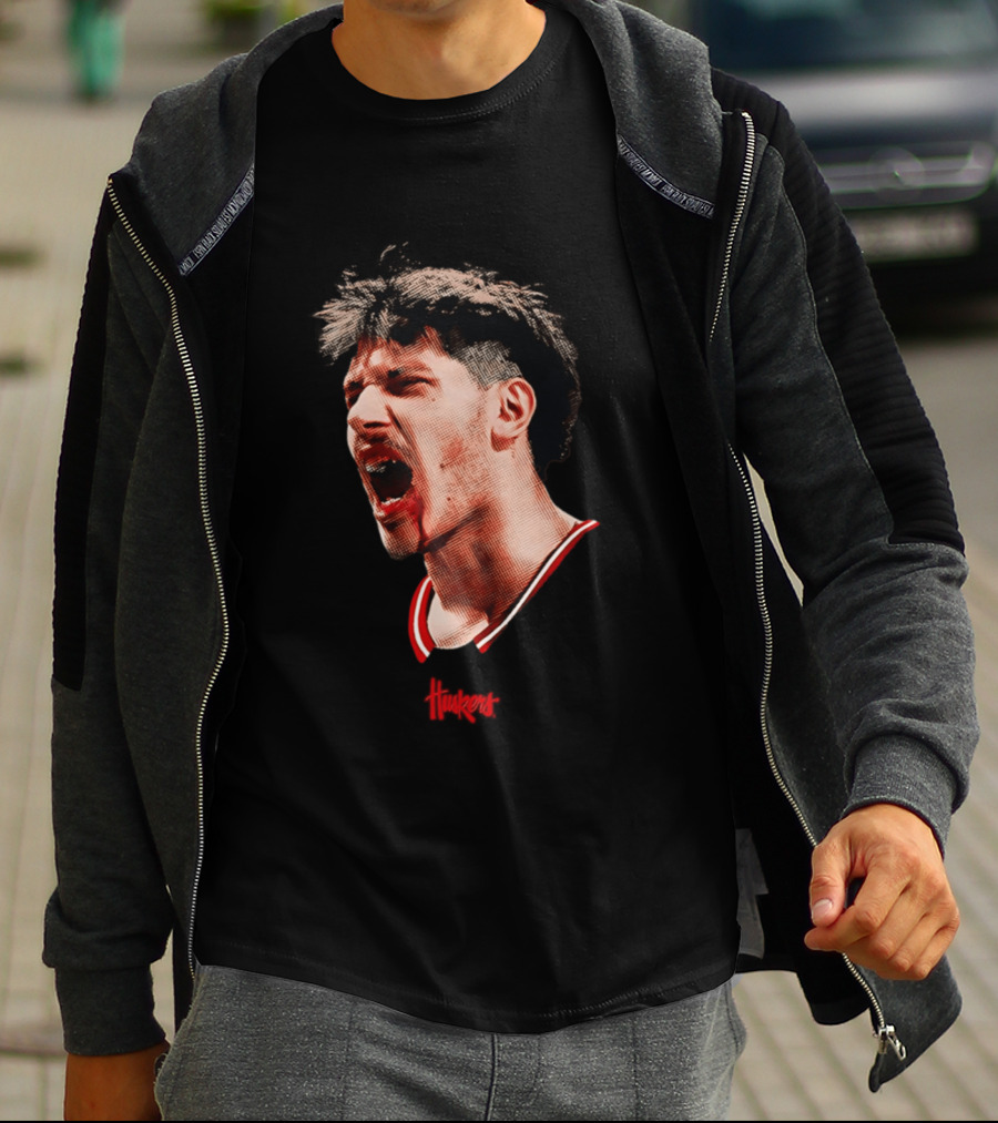 Berke Buyuktuncel Nebraska Cornhuskers Big Head Red Uniform T-Shirt