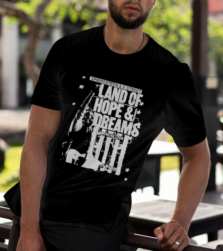 Bruce Springsteen Land Of Hope And Dreams American Tour 2026 Stars Guitarist T-Shirt