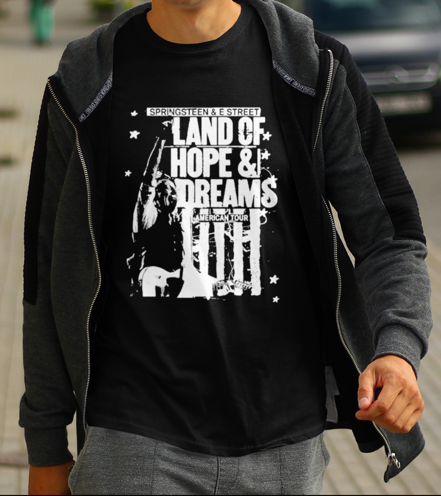 Bruce Springsteen Land Of Hope And Dreams American Tour 2026 Stars Guitarist T-Shirt