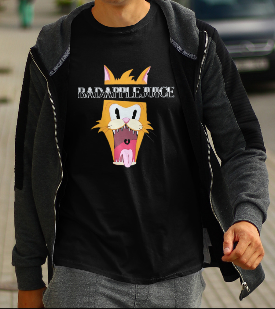 Badapple Juice Cartoon Cat Face T-Shirt