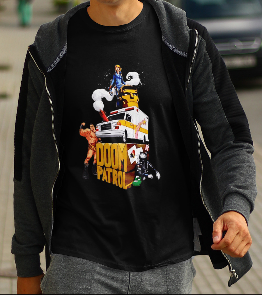 Doom Patrol DC's Young Animal Robotman Negative Man Team Ambulance T-Shirt
