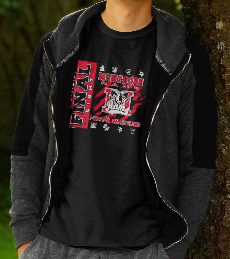 Montrose Rams 2026 Division 3 Final Eight MHSAA Wrestling T-Shirt