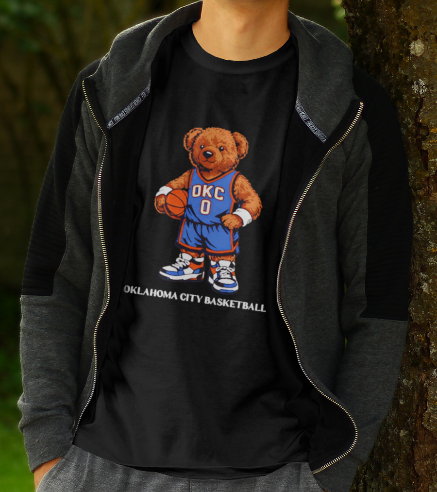 OKC Basketball Teddy Bear 2609 Oklahoma City Sports Fan T-Shirt