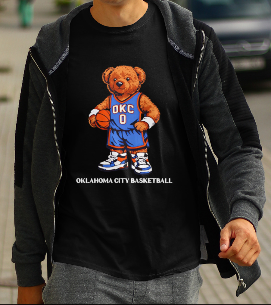 OKC Basketball Teddy Bear 2609 Oklahoma City Sports Fan T-Shirt