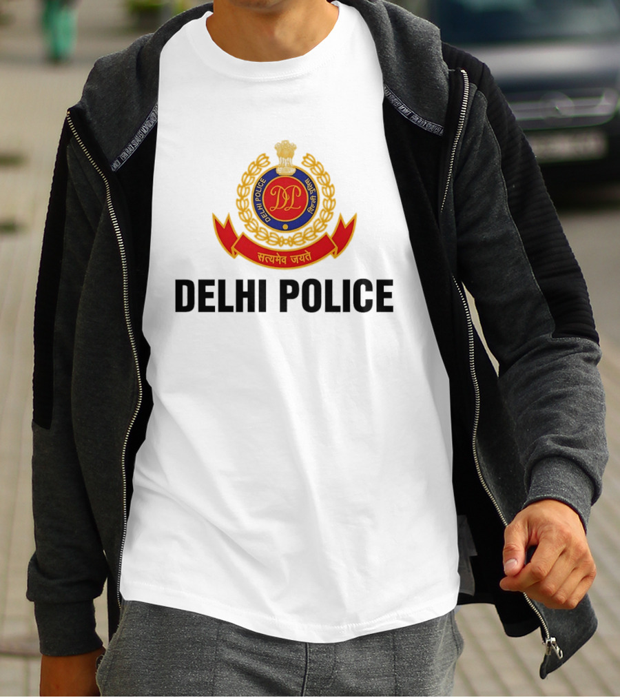 DELHI POLICE Satyamev Jayate Seal T-Shirt