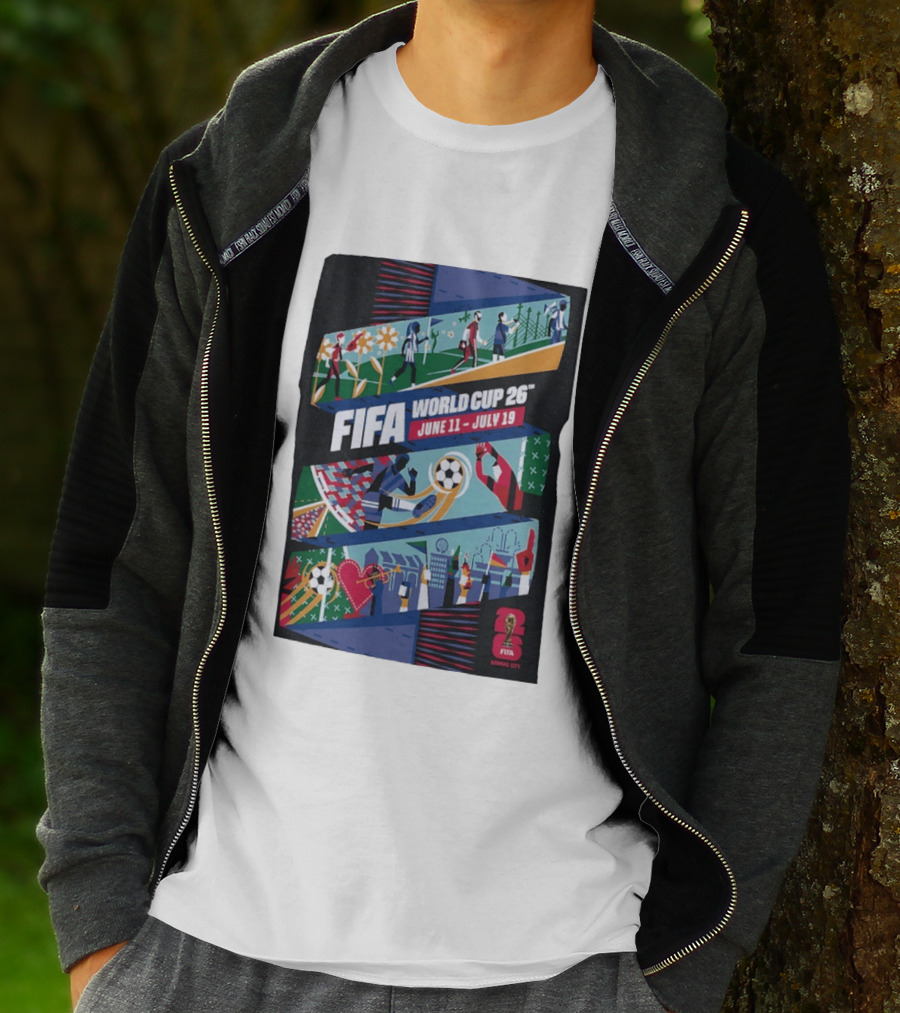 FIFA World Cup 2026 Kansas City June 11 July 19 Soccer Celebration T-Shirt