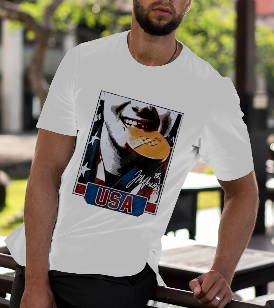 USA Gold Medal Hockey Jack Hughes Autograph 88 T-Shirt