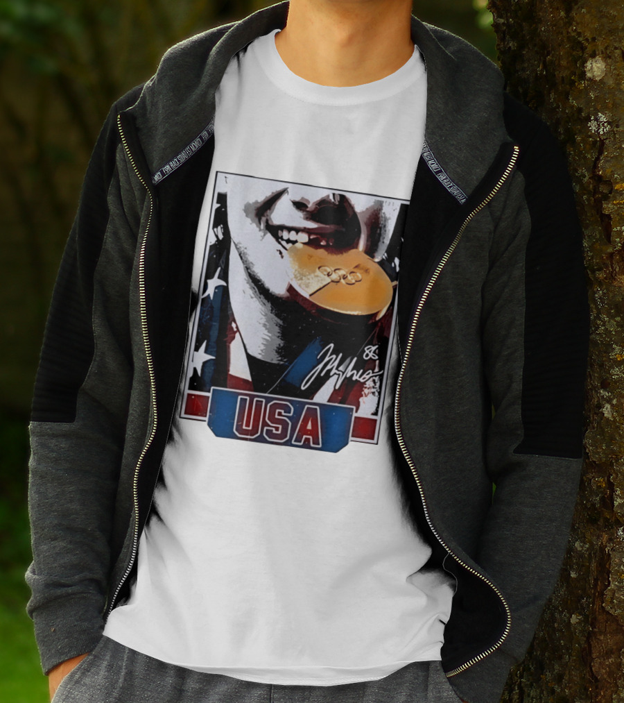 USA Gold Medal Hockey Jack Hughes Autograph 88 T-Shirt