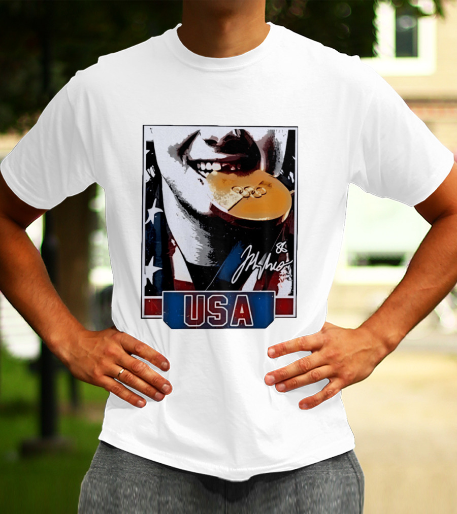 USA Gold Medal Hockey Jack Hughes Autograph 88 T-Shirt