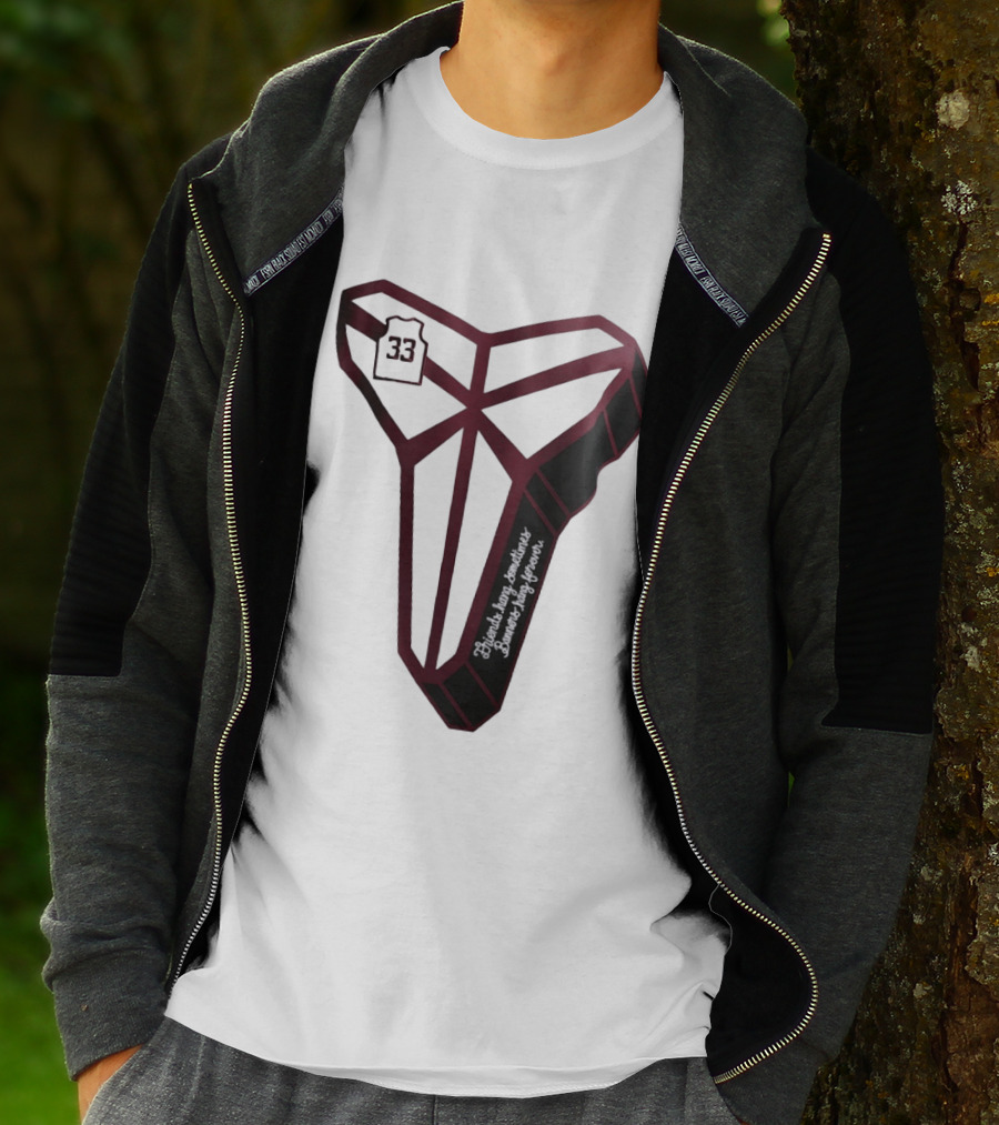 Kobe Bryant Friends Hang Sometimes Banners Hang Forever Number 33 T-Shirt