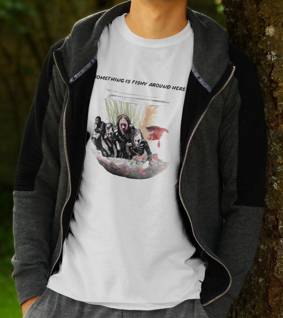 Something Is Fishy Around Here Fishbowl Aquarium T-Shirt
