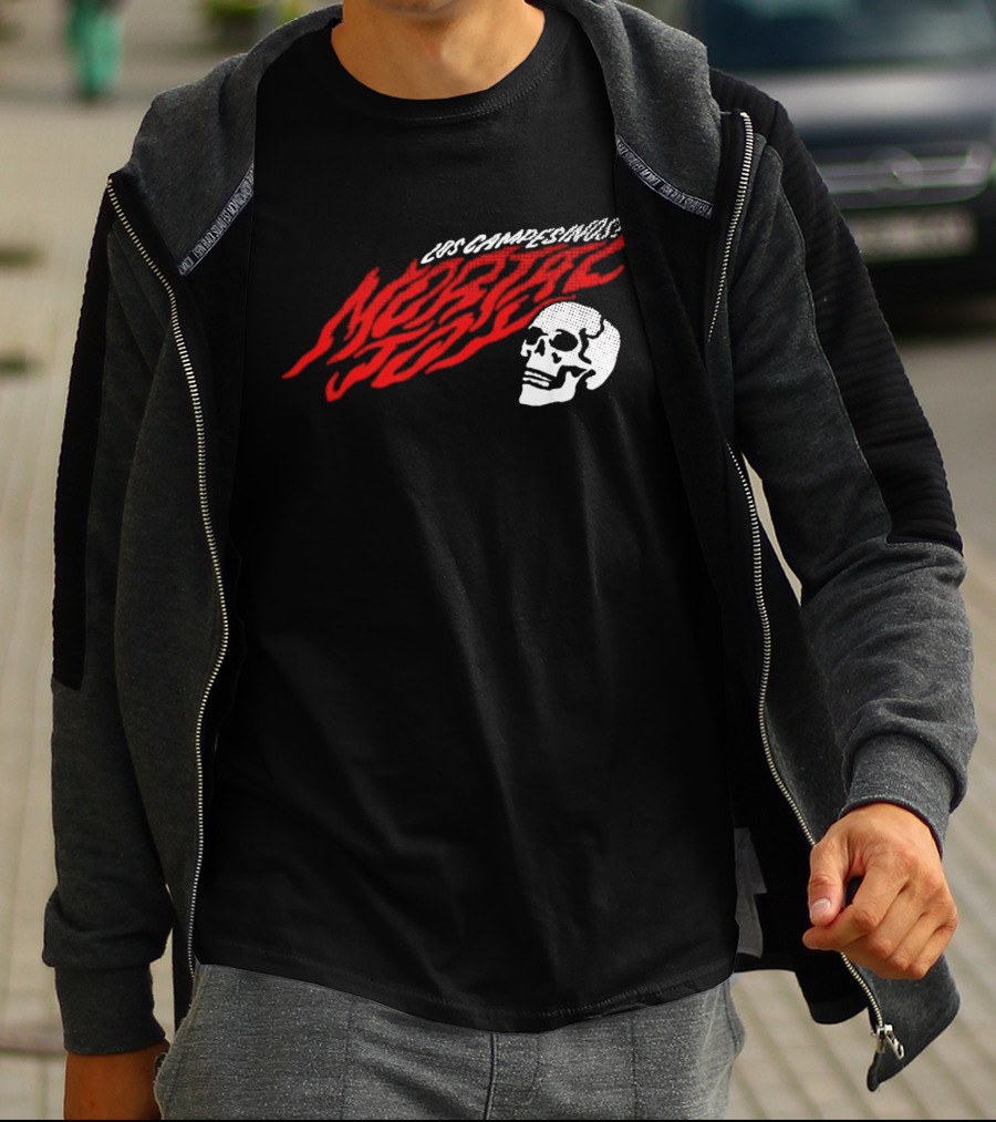 Los Campesinos Mortal Joy Tour Skull Flame T-Shirt