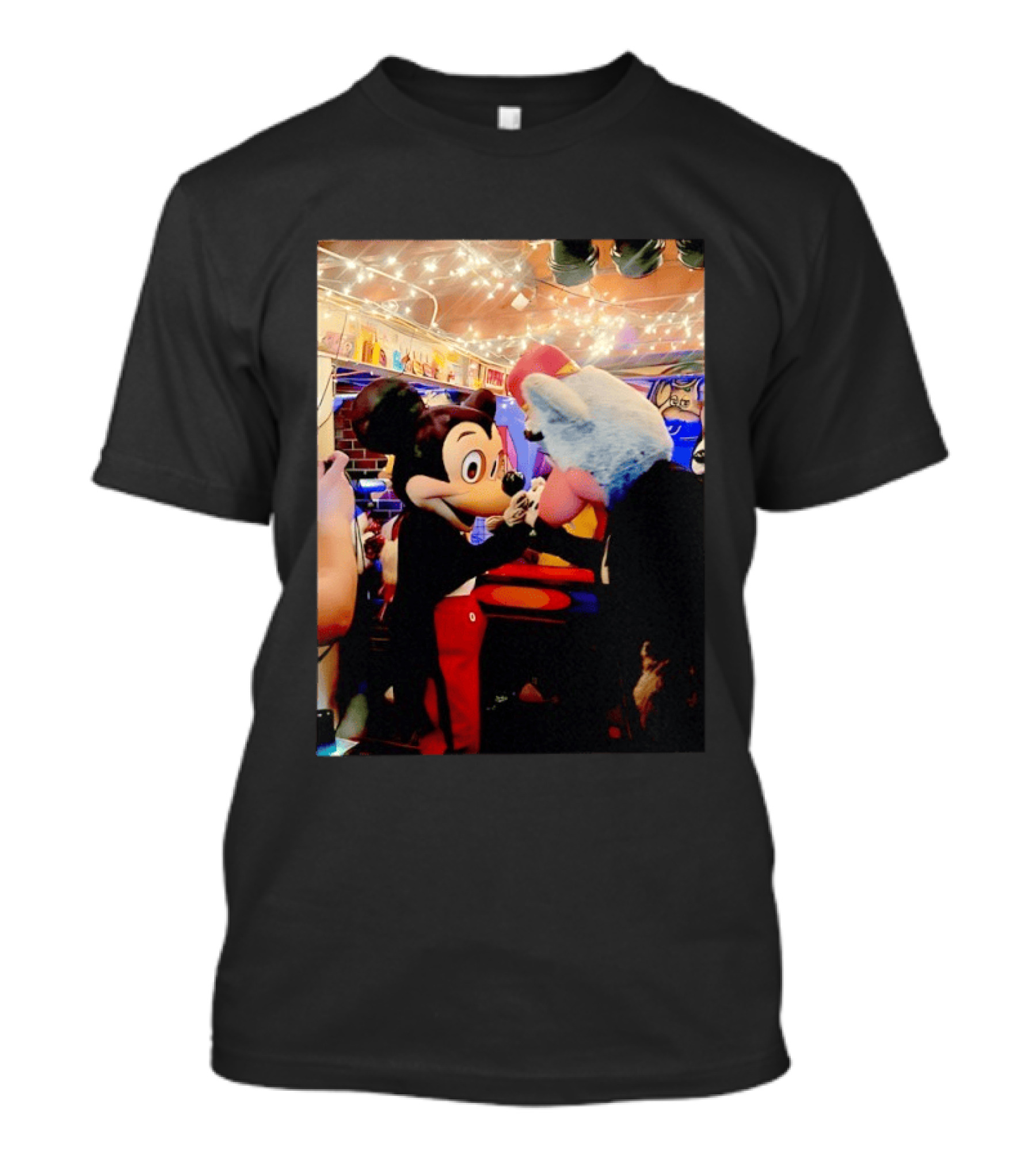 Mickey Mouse And Chuck E Cheese Iconic Meeting T-Shirt