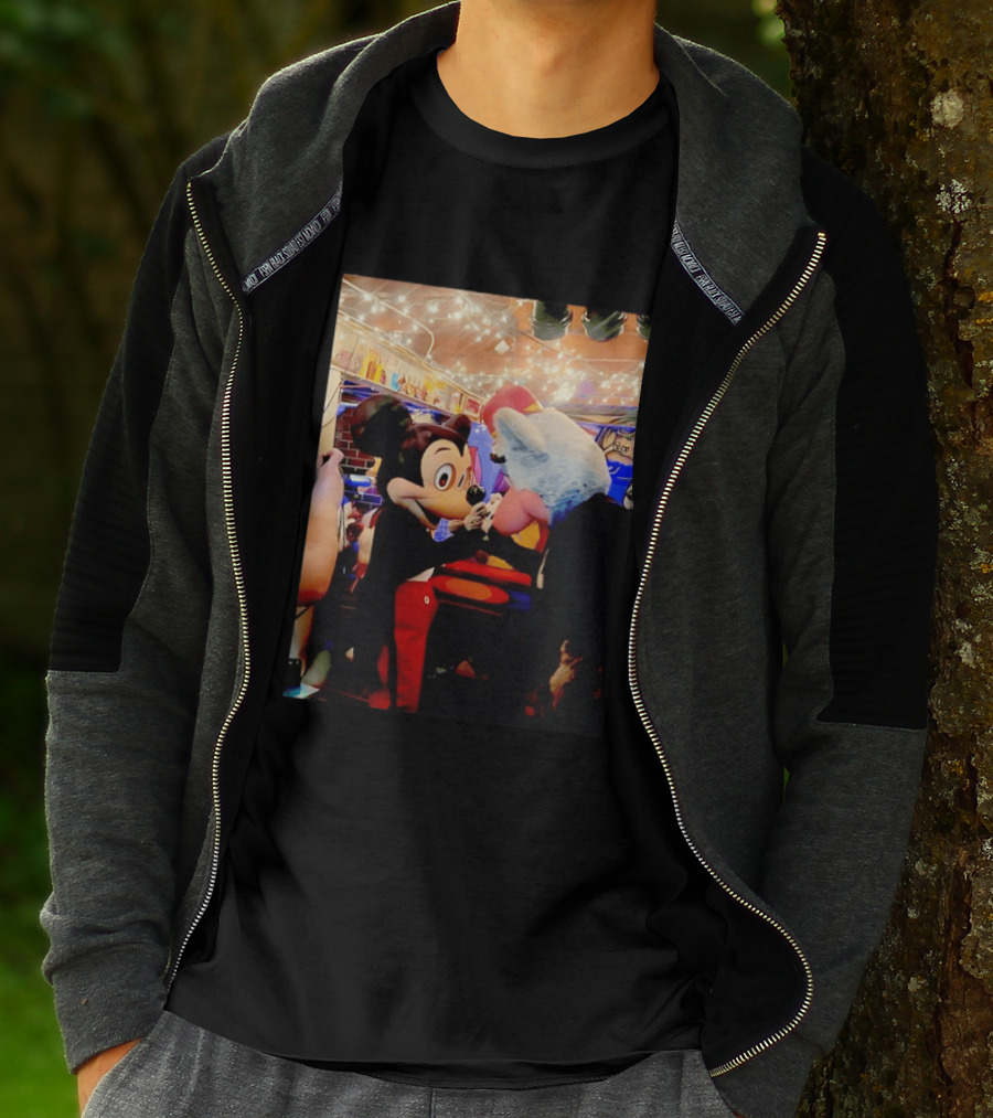 Mickey Mouse And Chuck E Cheese Iconic Meeting T-Shirt