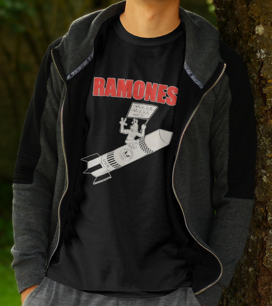Ramones Gabba Gabba Hey USS Rocket Punk T-Shirt