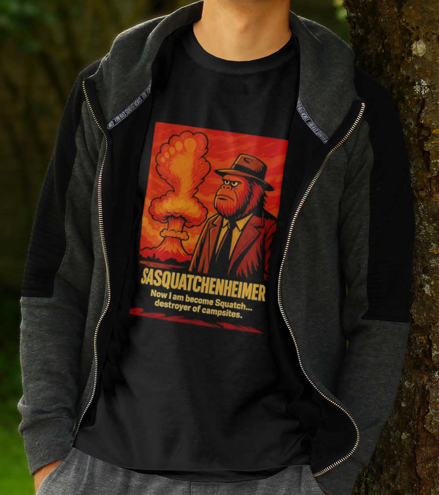Sasquatchenheimer Now I Am Become Squatch Destroyer Of Campsites T-Shirt