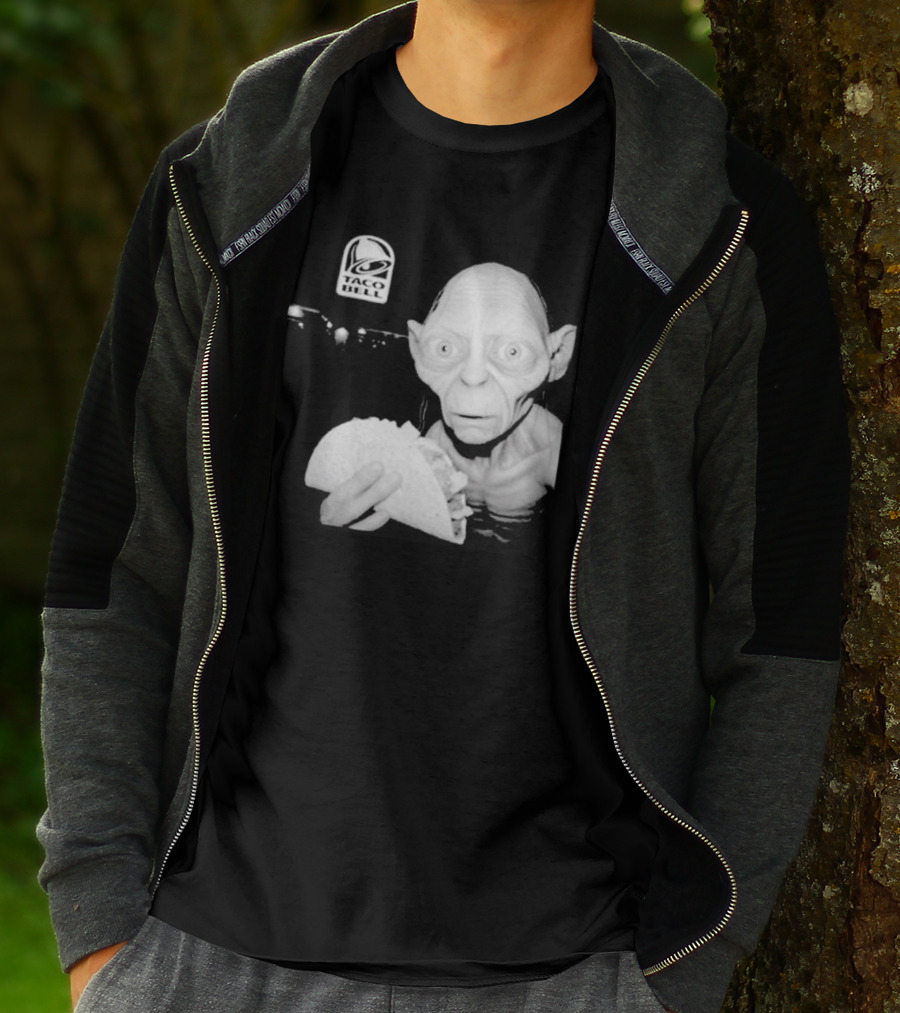 Gollum Taco Bell Mashup Middle Earth Eats Fast Food Iconic Fusion T-Shirt