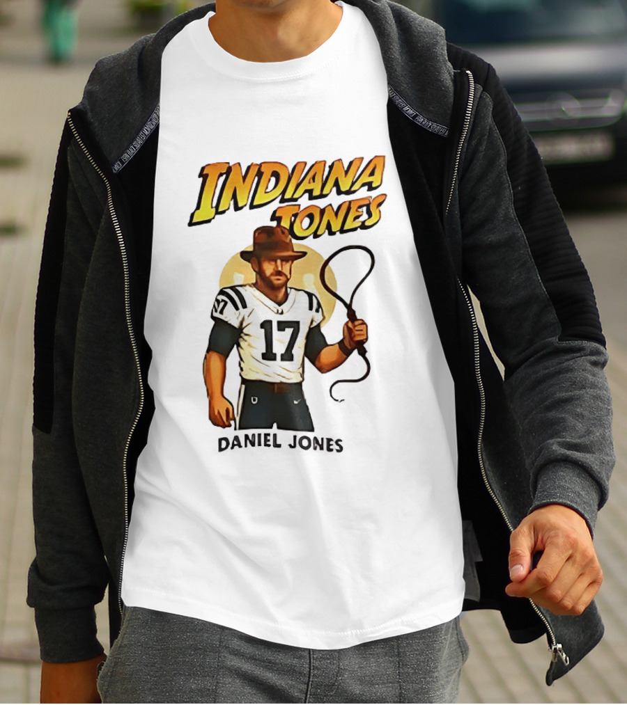 Daniel Jones Indiana Tones 17 Football Adventure T-Shirt