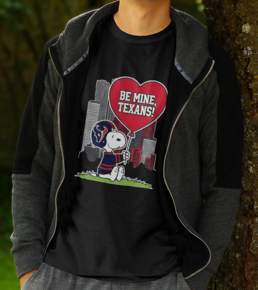 Houston Texans Snoopy Valentine Be Mine Texans 2026 T-Shirt