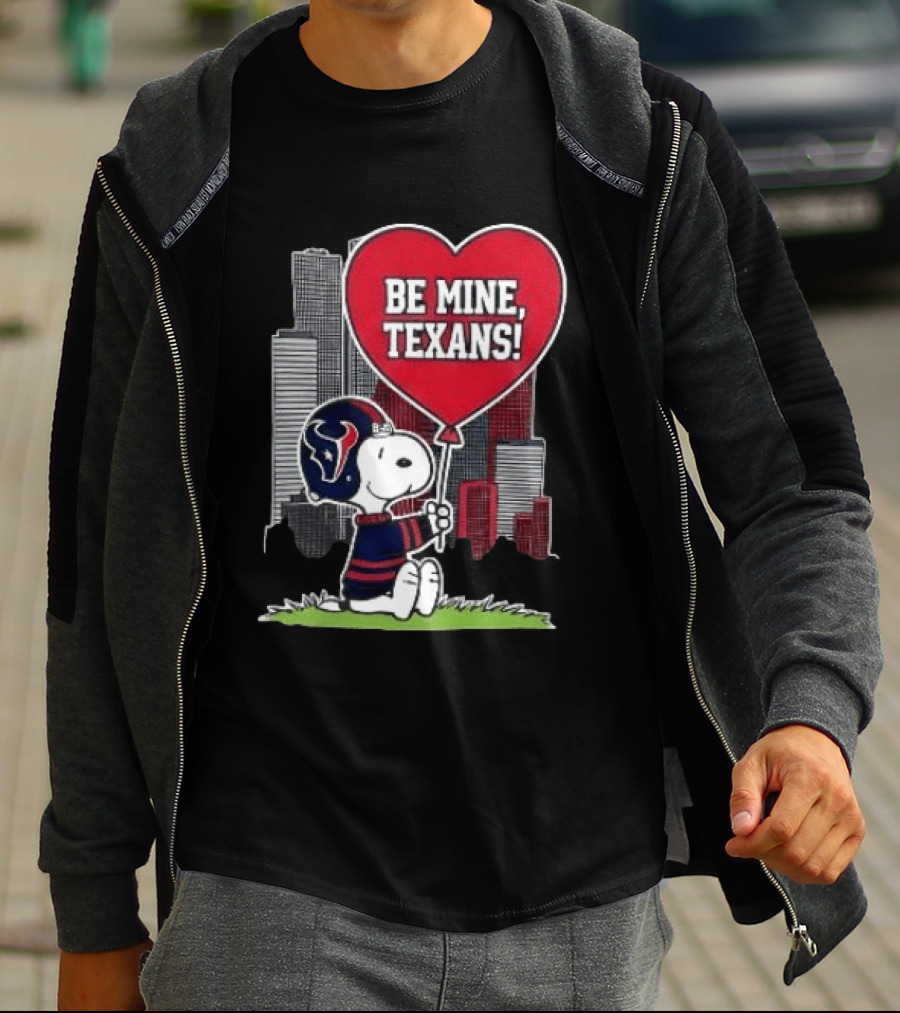 Houston Texans Snoopy Valentine Be Mine Texans 2026 T-Shirt