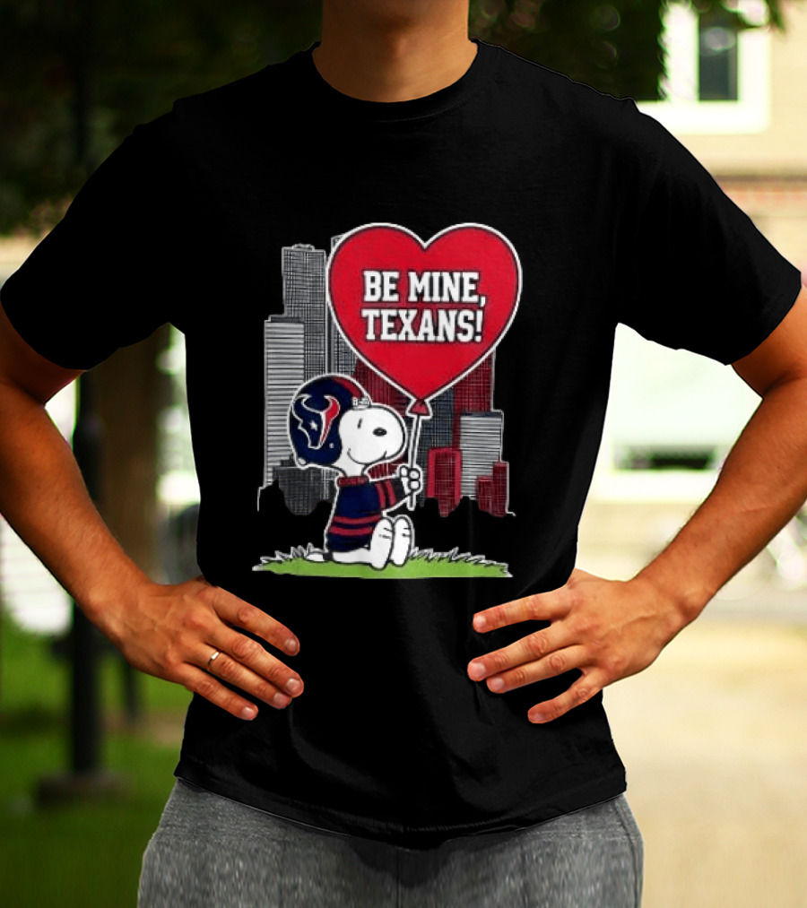 Houston Texans Snoopy Valentine Be Mine Texans 2026 T-Shirt