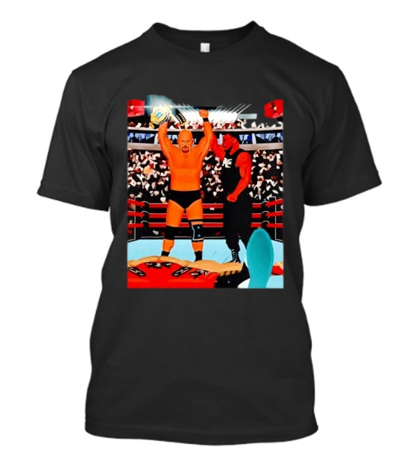 Stone Cold Steve Austin Championship Victory WWF Wrestling Arena Celebration T-Shirt