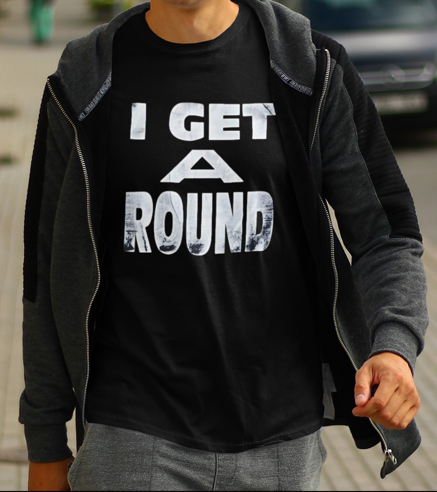 I Get A Round Tie Dye Marble T-Shirt