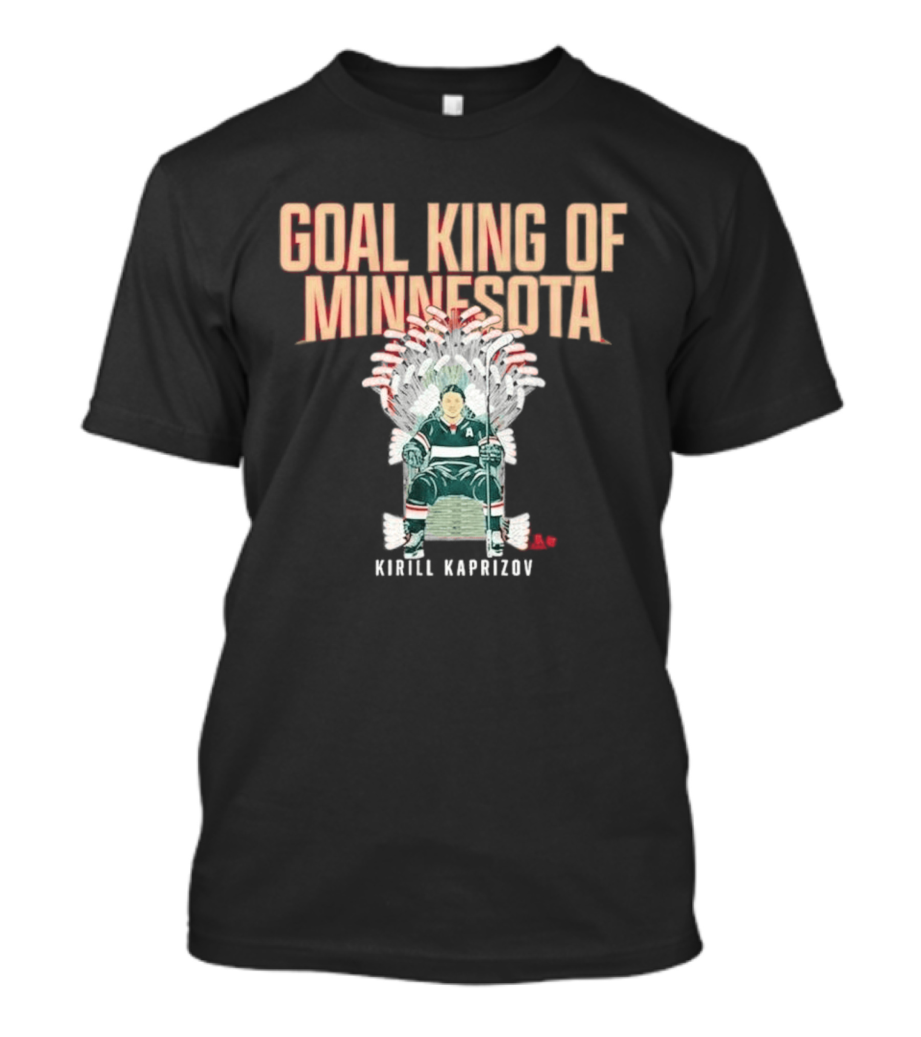 Kirill Kaprizov Goal King Of Minnesota Hockey Throne T-Shirt