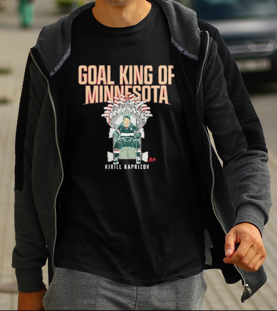Kirill Kaprizov Goal King Of Minnesota Hockey Throne T-Shirt