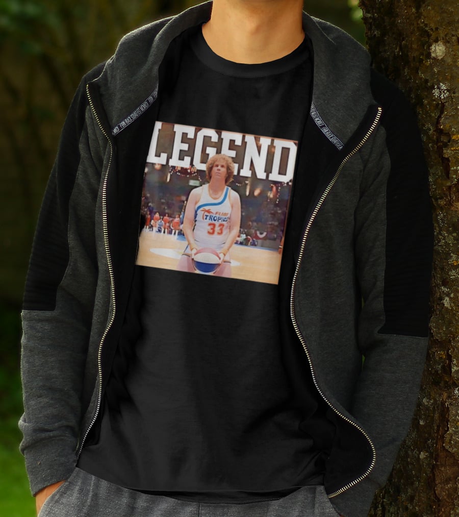 Legend Jackie Moon Flint Tropics 33 Basketball Semi Pro Movie T-Shirt
