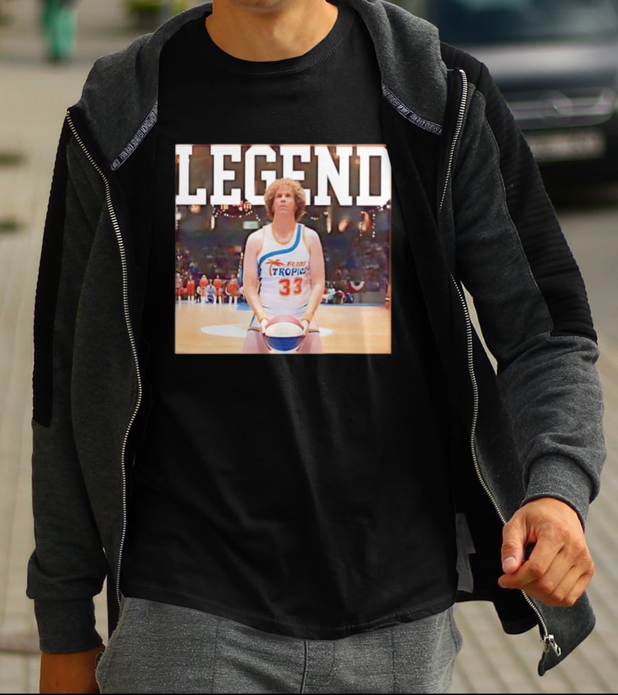 Legend Jackie Moon Flint Tropics 33 Basketball Semi Pro Movie T-Shirt