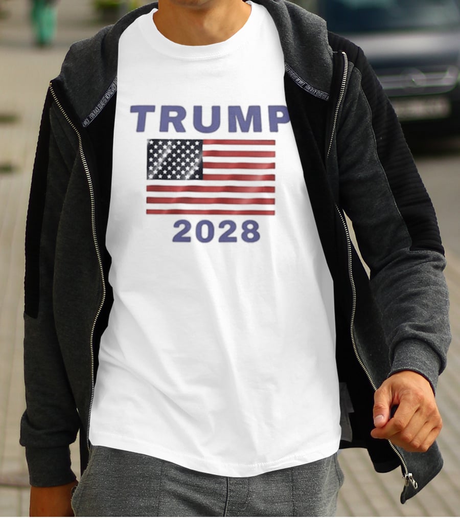 Lorena Hale Zimmerman Trump 2028 American Flag T-Shirt