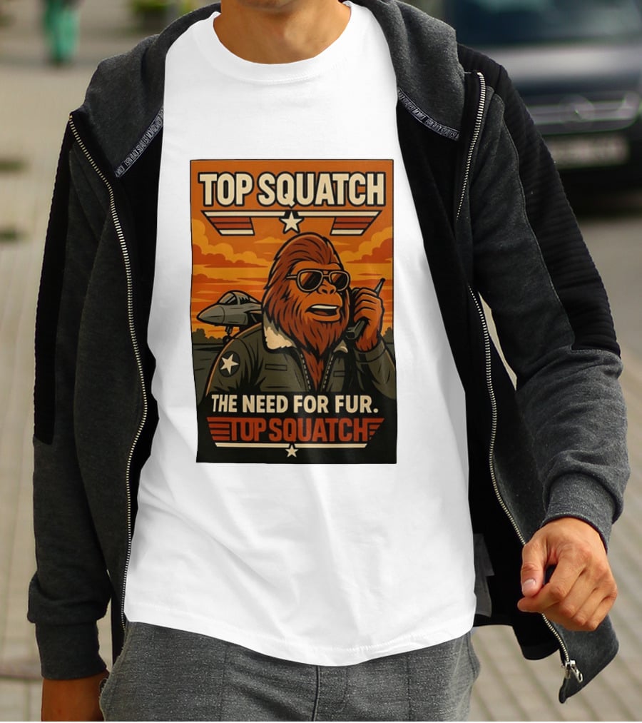 Top Squatch The Need For Fur Top Squatch Aviation T-Shirt