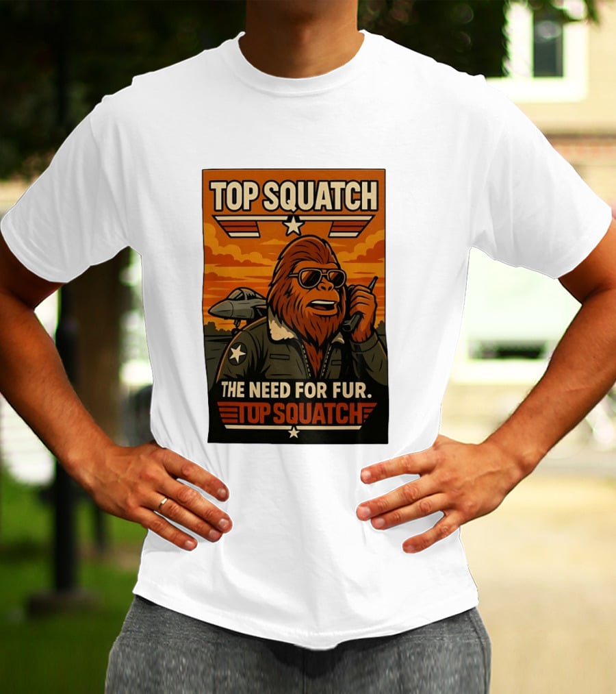 Top Squatch The Need For Fur Top Squatch Aviation T-Shirt