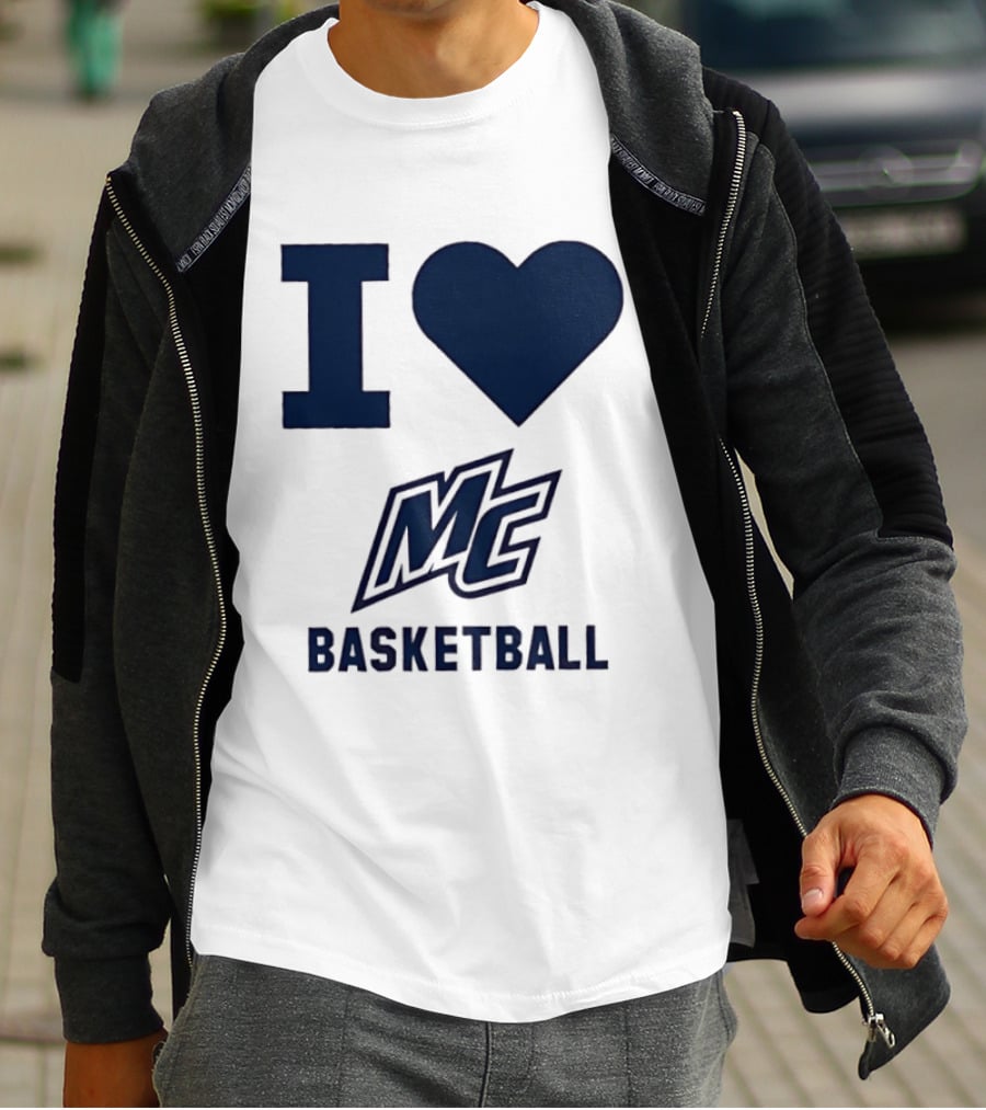 I Love MC Basketball Merrimack College T-Shirt