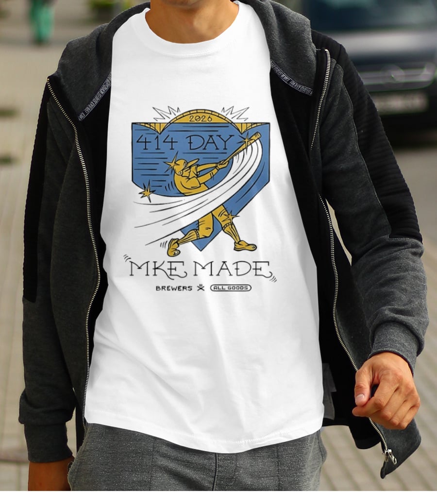 Brewers 414 Day 2026 MKE Made Baseball T-Shirt