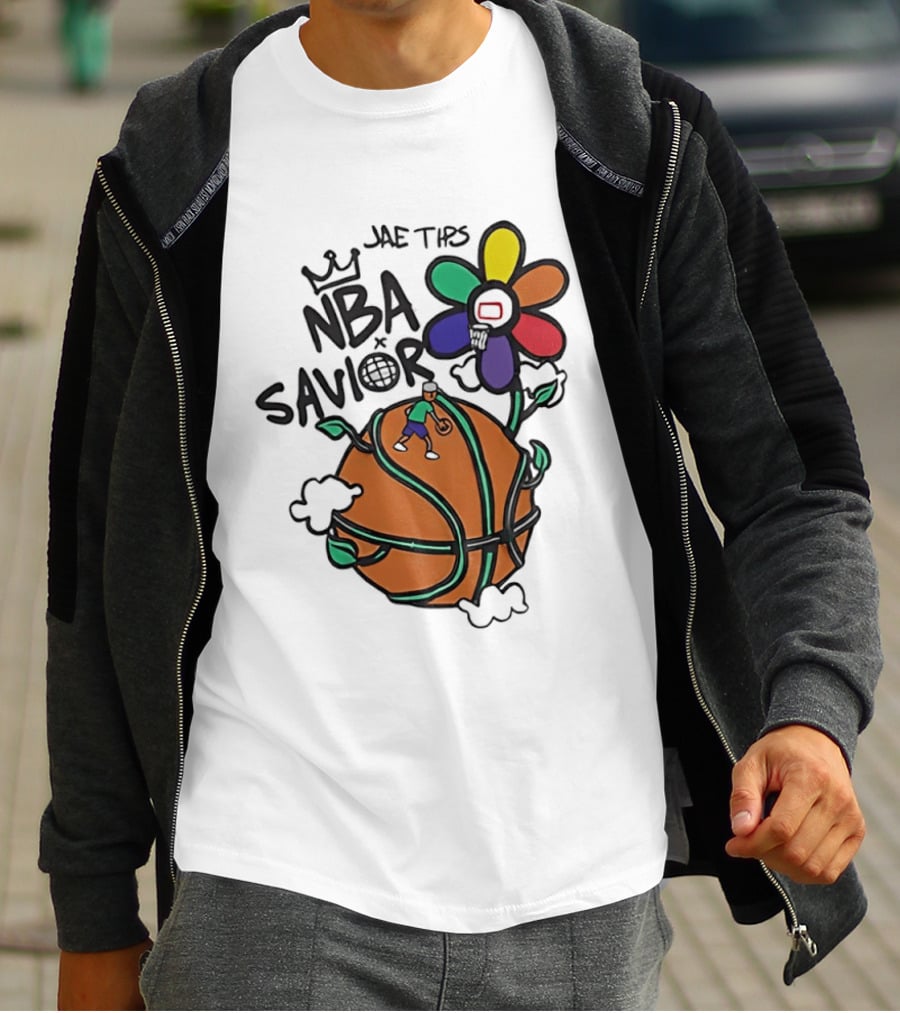 Jae Tips NBA Savior Basketball Flower Planet Player T-Shirt