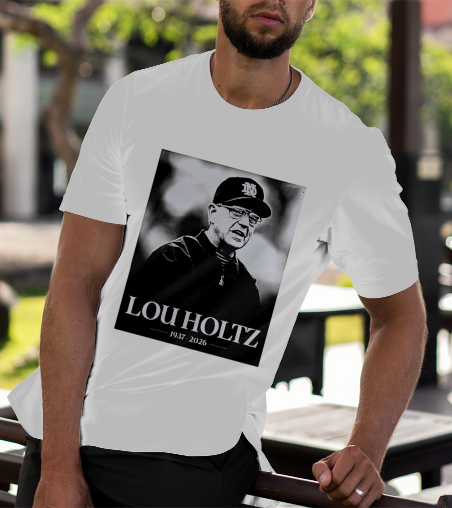 Lou Holtz 1937 2026 Notre Dame Coach Memorial T-Shirt
