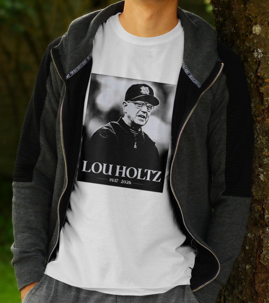 Lou Holtz 1937 2026 Notre Dame Coach Memorial T-Shirt