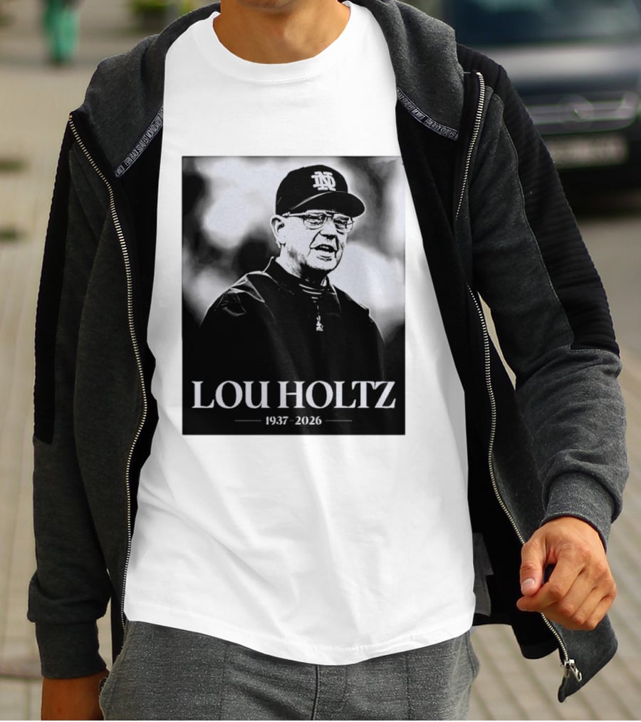 Lou Holtz 1937 2026 Notre Dame Coach Memorial T-Shirt