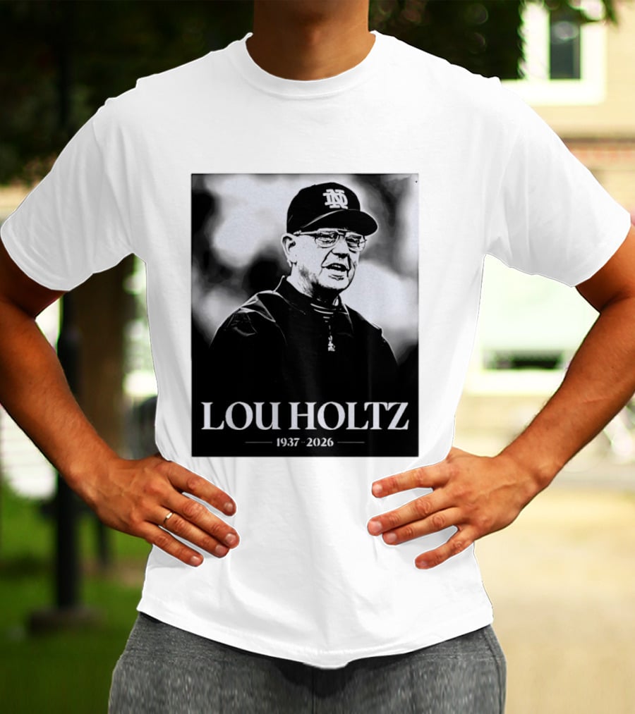 Lou Holtz 1937 2026 Notre Dame Coach Memorial T-Shirt