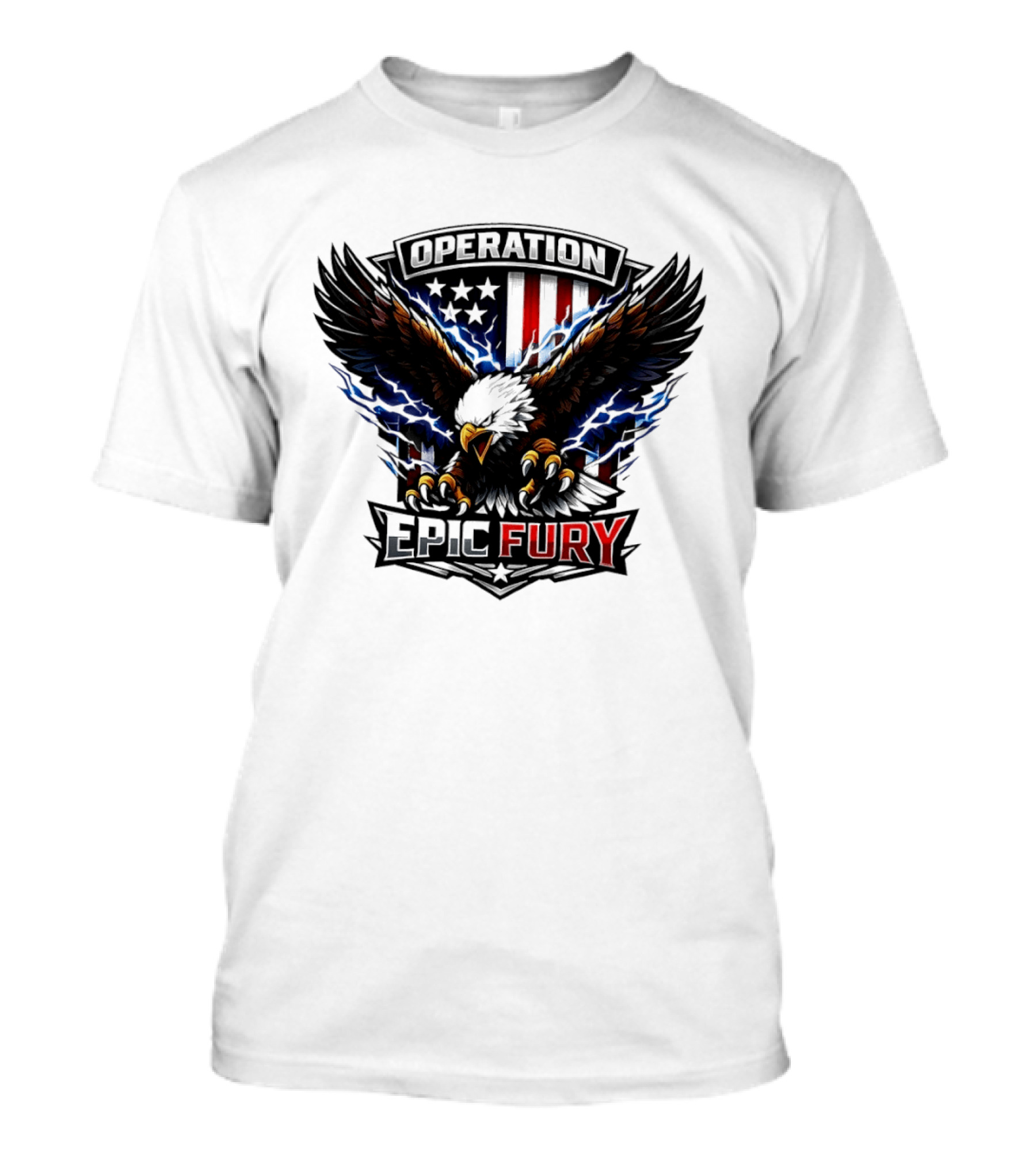 Operation Epic Fury Eagle American Flag Power T-Shirt