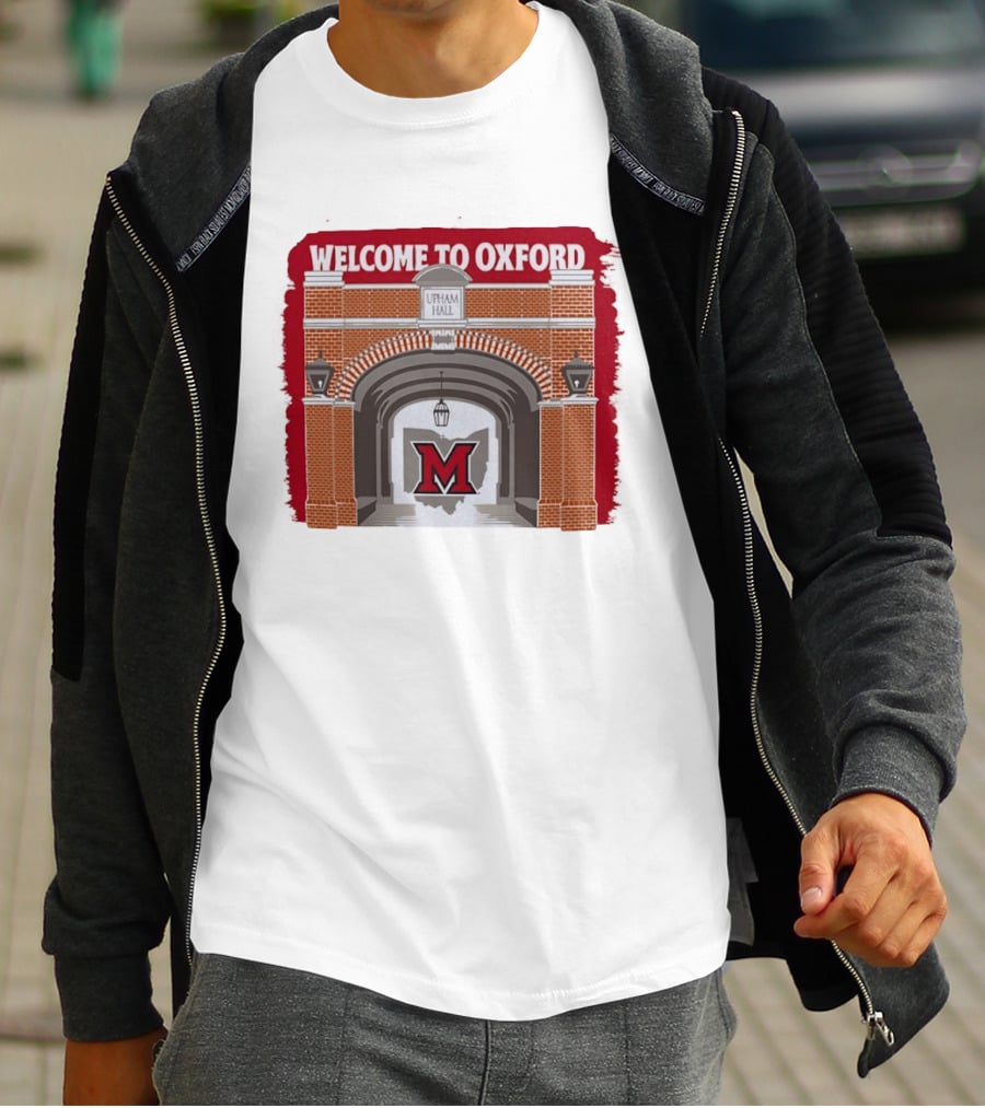 Miami RedHawks Upham Hall Welcome To Oxford T-Shirt