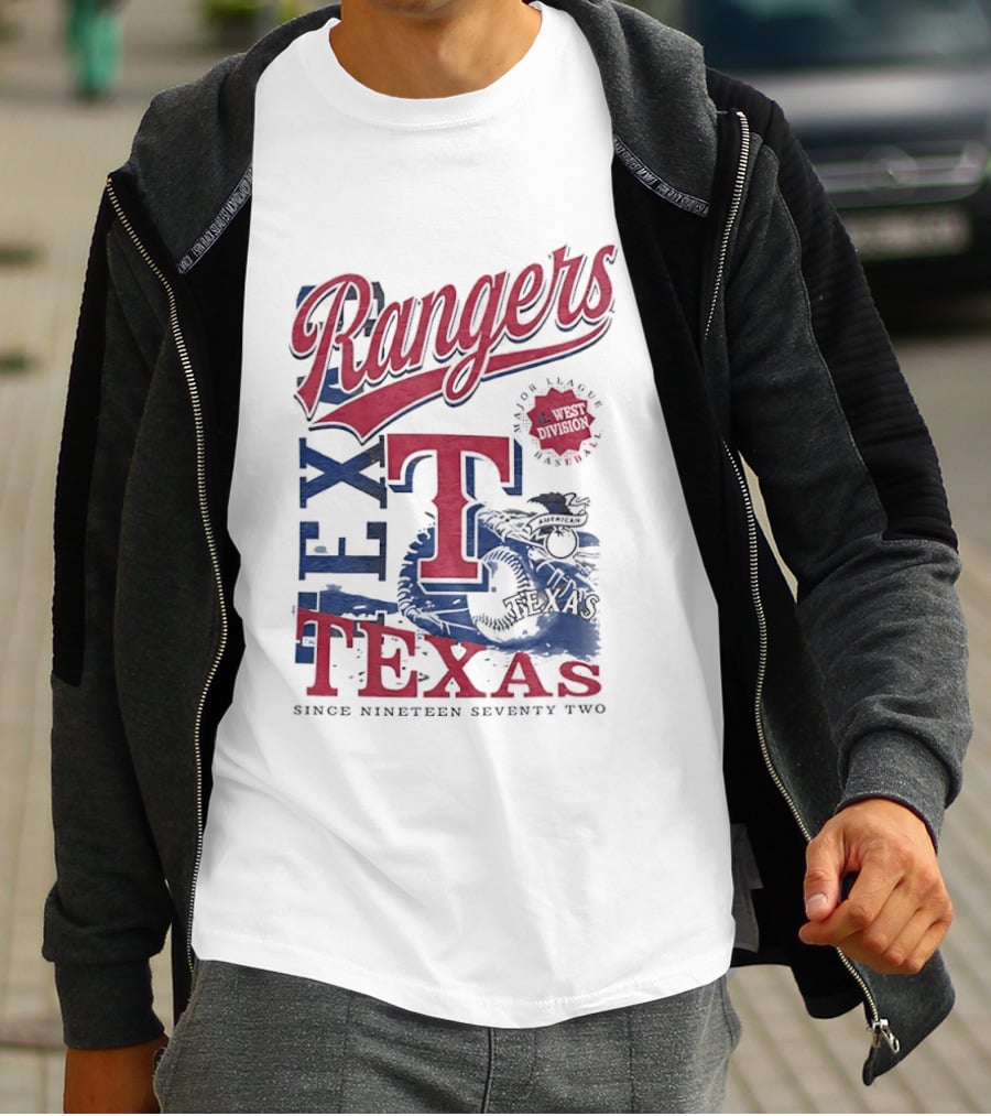 Texas Rangers EST 1972 Vintage Logo And Text Baseball Team T-Shirt